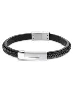 Lotus Style Armband schwarz rund LS1119-2-1 Lederarmband