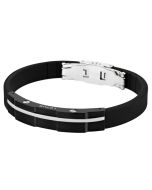 Lotus Style Herren Armband LS1316-2/2 Kautschuk Edelstahl schwarz ca. 23 cm