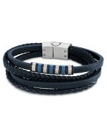 Lotus Style Lederarmband blau LS2101-2/2 mehrreihig Herren Armband