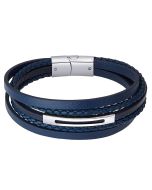 Lotus Style Lederarmband blau mehrreihig Herren Armband LS2145-2/1