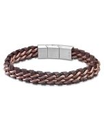 Lotus Style Leder Edelstahl Armband Herren braun LS2147-2/1