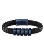 Lotus Style Herren Lederarmband schwarz blau matt LS2207-2/1