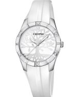 Calypso Uhr Mädchen Damen K5716/A weiß Lebensbaum Strass