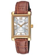 Casio Damenuhr Armbanduhr Lederarmband LTP-1234PGL-7AEF