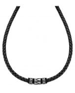Lotus Style Leder Halskette LS1563-1/2 Marc Marquez Anhänger schwarz silbern