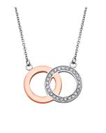 Lotus Style Damen Halskette Collier Ringe Bicolor Strass LS1913-1/2 Anhänger