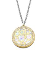 Lotus Style Damen Halskette Kreis golden Perlmutt Strass LS2179-1/2 Anhänger