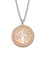 Damen Collier Halskette Lebensbaum Rund Lotus Style LS2181-1/3 Anhänger