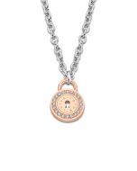 Lotus Style Damen Halskette Kreis Strass rosegolden LS2189-1/3  Anhänger