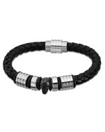 Lotus Style Herren Leder Armband LS1380-2/1 braun Zopfmuster geflochten