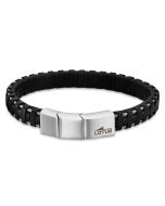 Lotus Style Herren Leder Armband LS1380-2/1 braun Zopfmuster geflochten