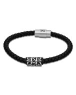 Lotus Style Herren Leder Armband LS1380-2/1 braun Zopfmuster geflochten