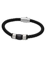 Lotus Style Herren Leder Armband LS1380-2/1 braun Zopfmuster geflochten