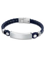 Lotus Style Herren Leder Armband LS1380-2/1 braun Zopfmuster geflochten