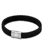 Lotus Style Herren Leder Armband schwarz silber LS1518-2/2 Männerarmband