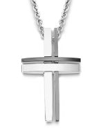 Kreuz Halskette Lotus Style LS1686-1/2 Lederkette Men in Black