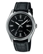 Casio Uhr MTP-1302PL-1AVEF Herrenuhr Leder schwarz