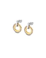 Lotus Style Ohrringe Ohrstecker Kreis Bicolor Strass LS2176-4/2 Ohrschmuck