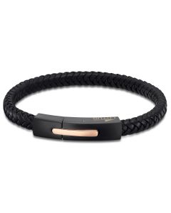 Lotus Style Herren Leder Armband LS1380-2/1 braun Zopfmuster geflochten