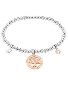 Lotus Style Kugel Armband Lebensbaum dehnbar Bicolor LS2171-2/4