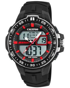 Calypso by Festina Unisex Uhr K5579/5 rotbraun digital analog Armbanduhr