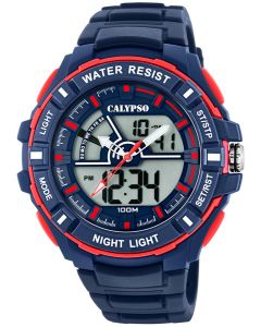 Calypso by Festina Unisex Uhr K5579/5 rotbraun digital analog Armbanduhr