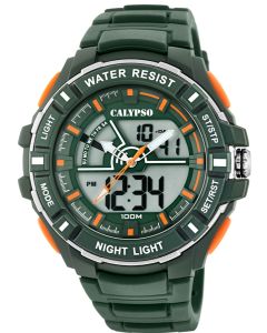 Calypso by Festina Unisex Uhr K5579/5 rotbraun digital analog Armbanduhr