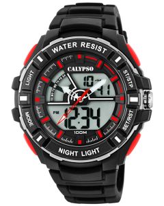 Calypso by Festina Unisex Uhr K5579/5 rotbraun digital analog Armbanduhr