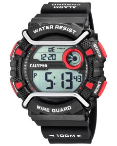 Calypso by Festina Digital Herrenuhr K5696/4 orange schwarz Sportuhr