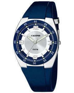 Herren Uhr Calypso by Festina Armbanduhr K5634/3 schwarz blau 10 ATM