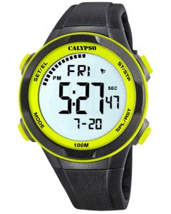 Calypso by Festina Digital Herrenuhr K5696/4 orange schwarz Sportuhr