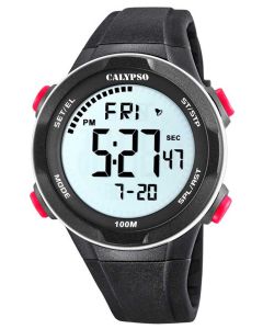 Calypso by Festina Digital Herrenuhr K5696/4 orange schwarz Sportuhr