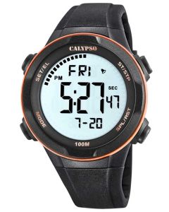 Calypso by Festina Digital Herrenuhr K5696/4 orange schwarz Sportuhr