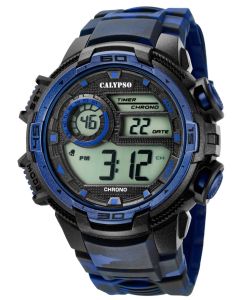 Calypso Armbanduhr Digital Herrenuhr K5681/6 Carbon Look grün