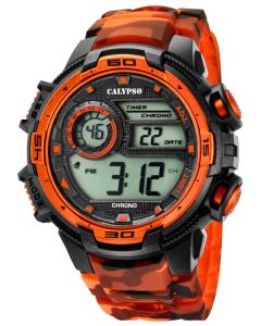 Calypso Armbanduhr Digital Herrenuhr K5681/6 Carbon Look grün
