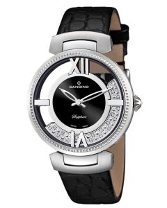 Candino Damenuhr Armbanduhr C4530/2 Leder-Armbanduhr schwarz
