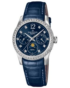 Candino Damen Armbanduhr C4596/1 Saphirglas Lederband