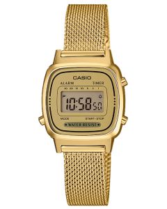 Casio Retro Damen Uhr LA670WEA-7EF Digitaluhr silber grau