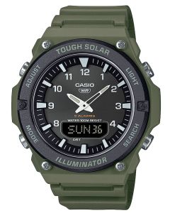 Casio Uhr AQ-S820W-3BVEF Solaruhr Ana-Digi Collection gr&uuml;n