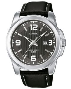 Casio Herrenuhr Armbanduhr Lederband schwarz MTP-1314PL-8AVEF