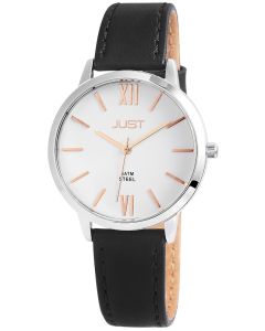 Just Damen Uhr braun Leder 48-S10106-BR Armbanduhr Strass