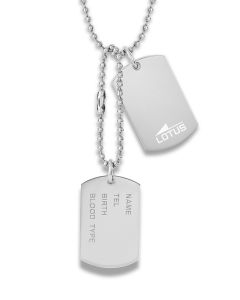 Lotus Style Herren Halskette Kugelkette Dog Tag LS2139-1/1 Anhänger