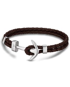 Lotus Style Herren Leder Armband LS1380-2/1 braun Zopfmuster geflochten