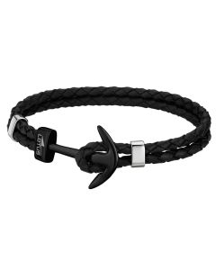 Lotus Style Herren Leder Armband LS1380-2/1 braun Zopfmuster geflochten