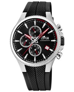 Lotus Herrenuhr 15974/1 Armbanduhr silber braun Lederarmband Chronograph