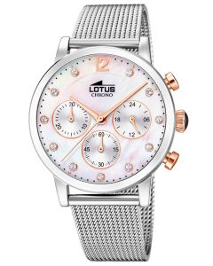 Lotus Damenuhr Trendy Armbanduhr Edelstahl 18137/1 Strass PVD braun