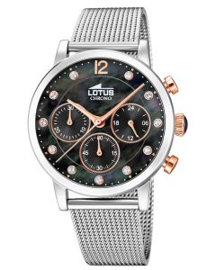 Lotus Damenuhr Trendy Armbanduhr Edelstahl 18137/1 Strass PVD braun