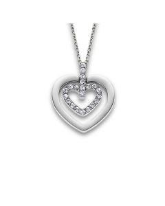 Damen Halskette Lotus Style LS1675-1/1 Edelstahl Kreuz Anhänger silbern Strass