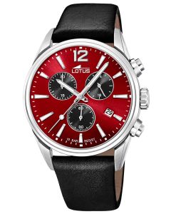 Lotus Herren Armbanduhr Lederband schwarz Chronograph 18691/5
