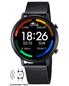 Smartwatch Lotus Sportuhr Edelstahlarmband schwarz 50043/1